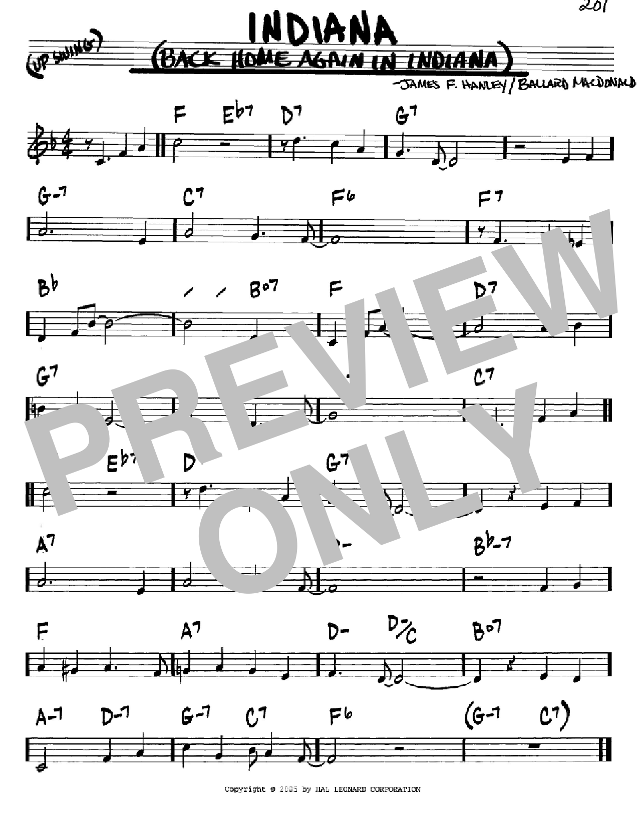 Product picture to:  Indiana (Back Home Again In Indiana) - Ballard MacDonald