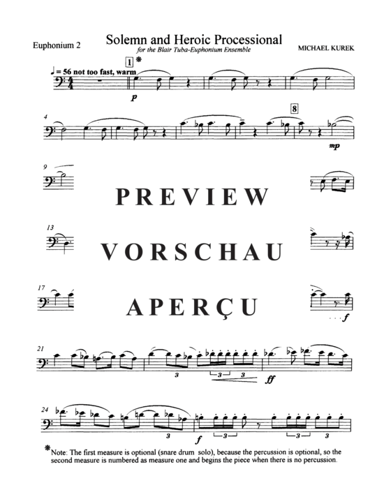 Produktgalerie: Seite 16 von 21 Solemn and Heroic Processional , , (Tuba Ensemble EEEETTTT + opt. Percussion)