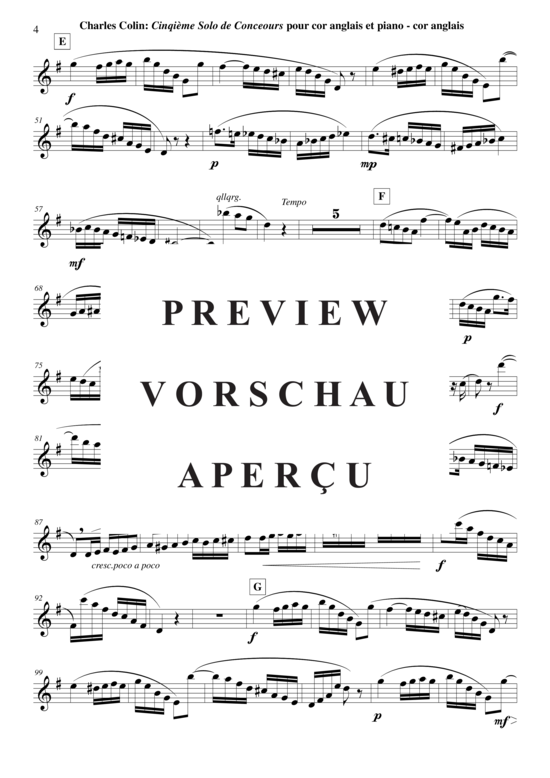 Produktgalerie: Seite 20 von 21 Solo de Concours no. 5, Opus 45 , , (Englischhorn + Klavier)