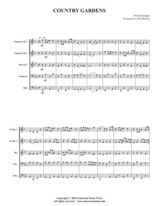 Produktbild zu: Country Gardens Percy Grainger