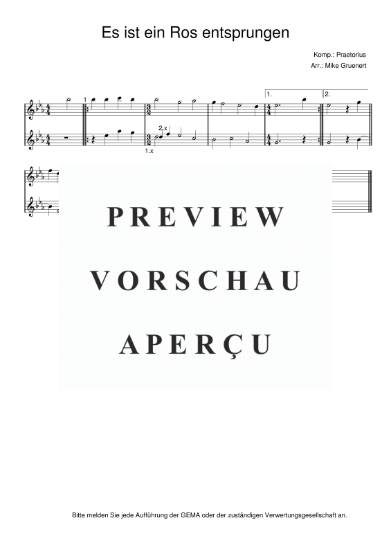 gallery: Deutsche Weihnachtslieder, , 15 Duette für 2 Querflöten oder Instrumente in C - hohe Lage