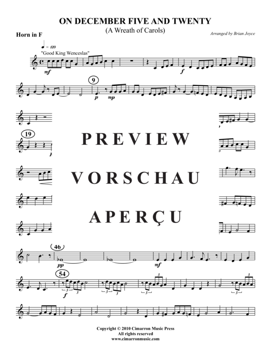 Produktgalerie: Seite 10 von 21 On December Five and Twenty , , (Blechbläserquintett)