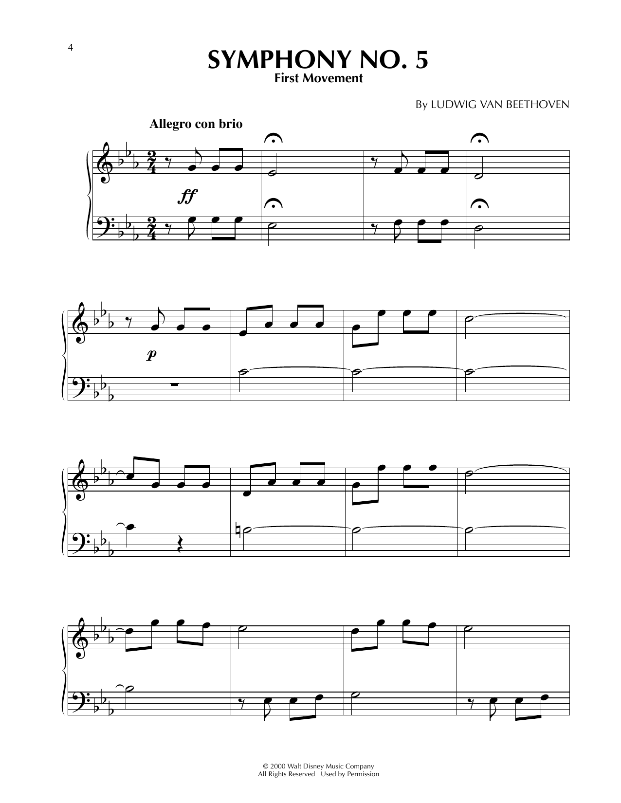 Produktbild zu: Symphony No. 5, Movement 1 (from Fantasia 2000)