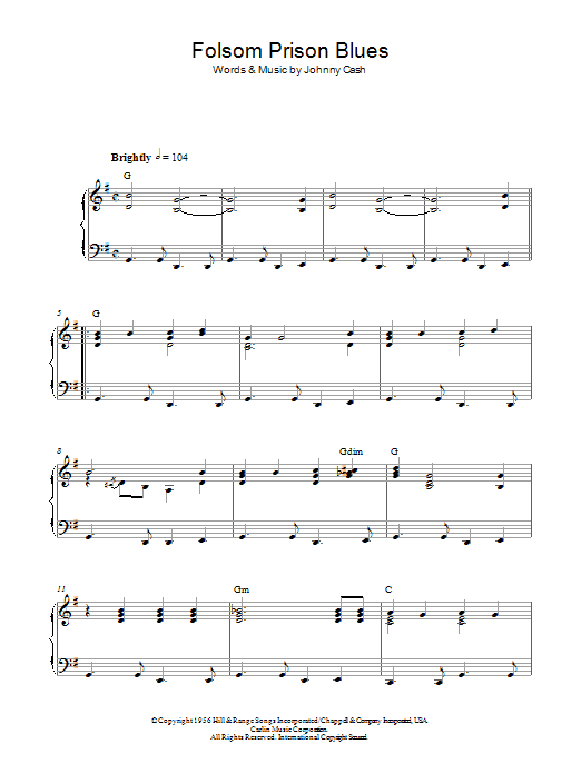 Product gallery: Page 1 of 1 Folsom Prison Blues, Johnny Cash