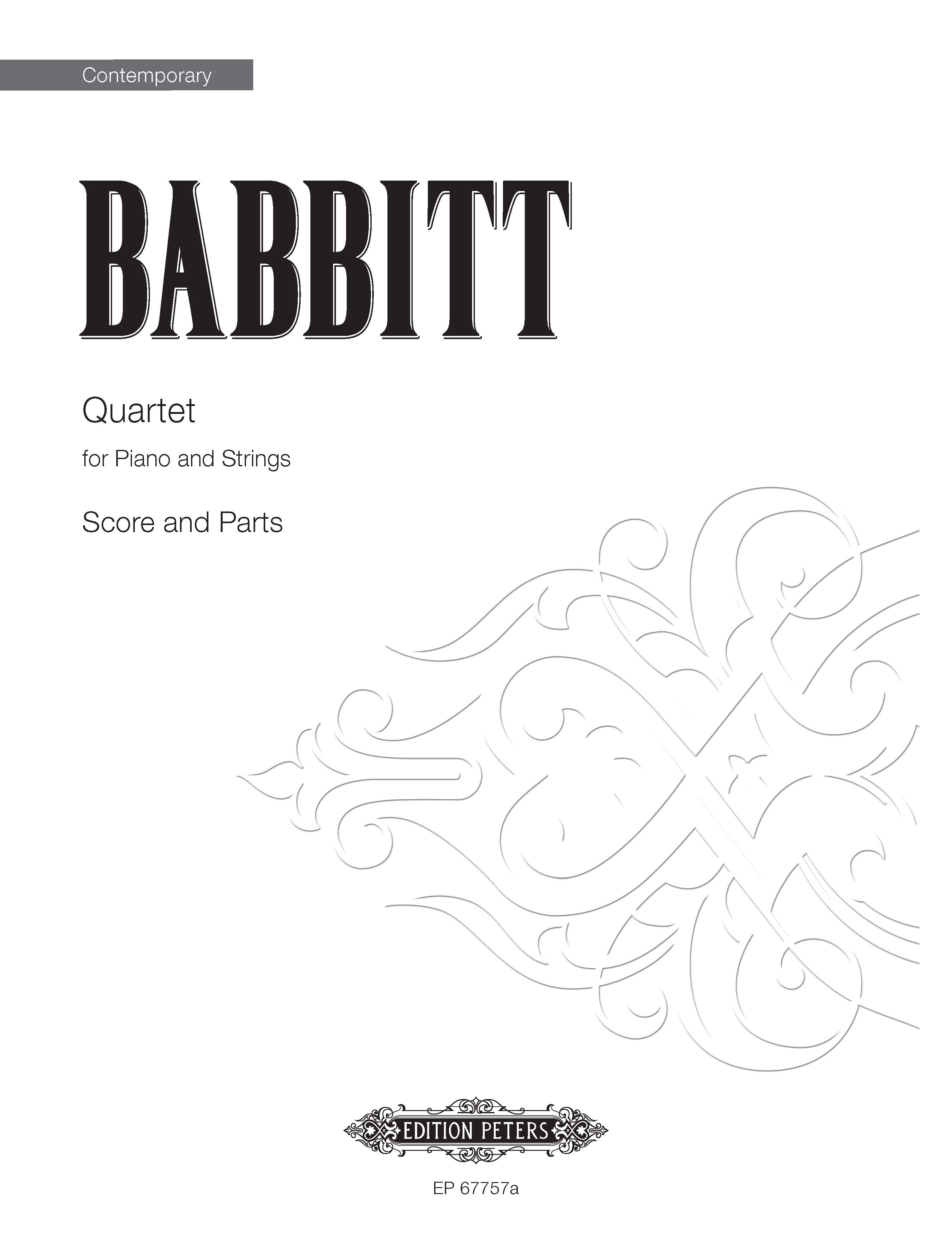 Produktbild zu: Quartet for Piano and Strings