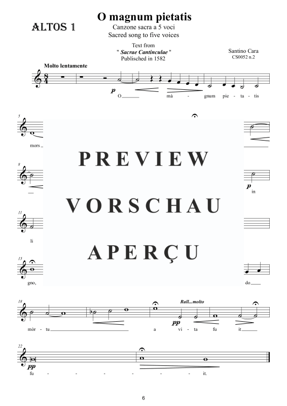 Product gallery: Page 7 of 10 O magnum pietatis - Canzone, , Mixed Choir 5-Part Saatb A Cappella