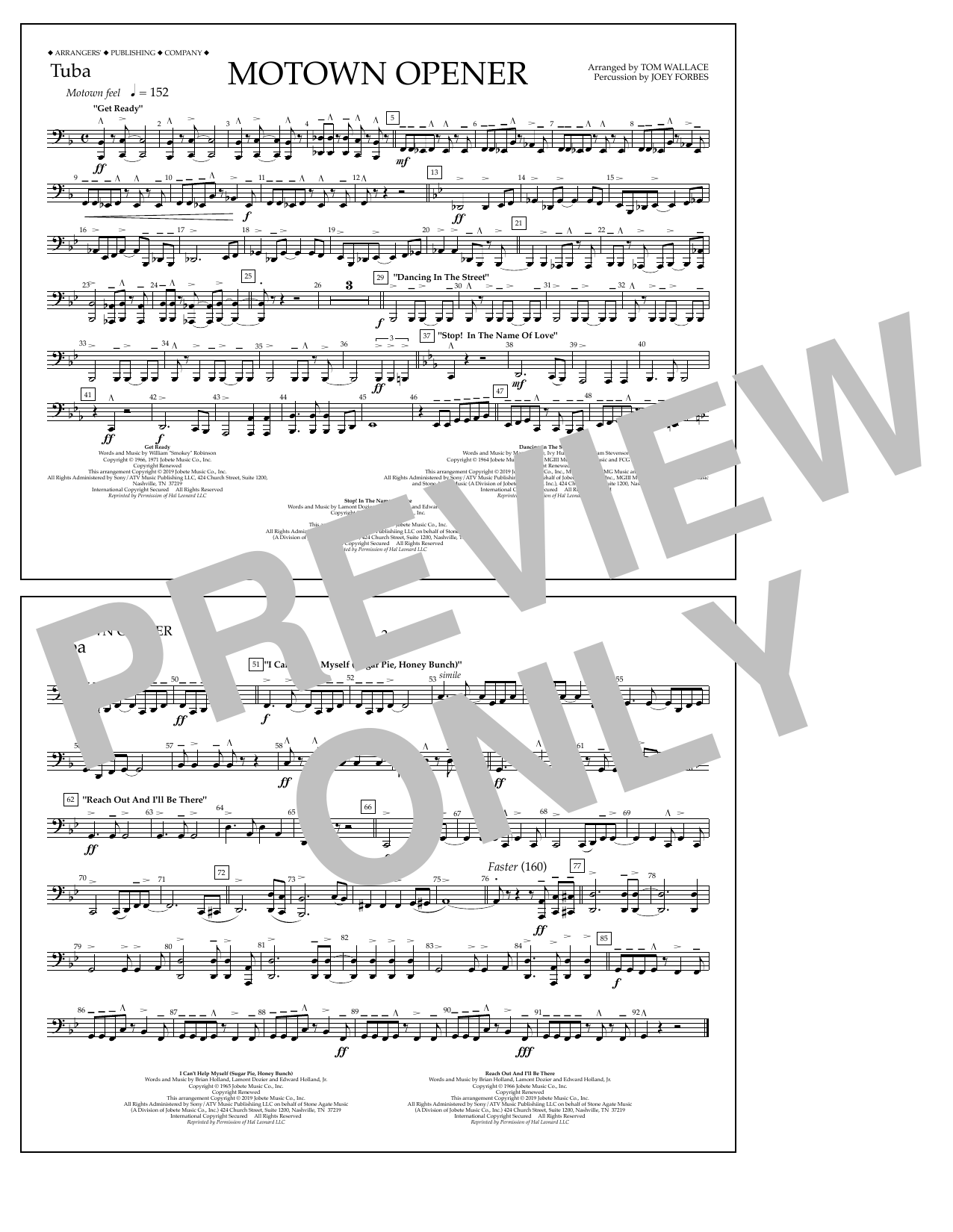 Product picture to: Motown Theme Show Opener (arr. Tom Wallace) - Tuba
