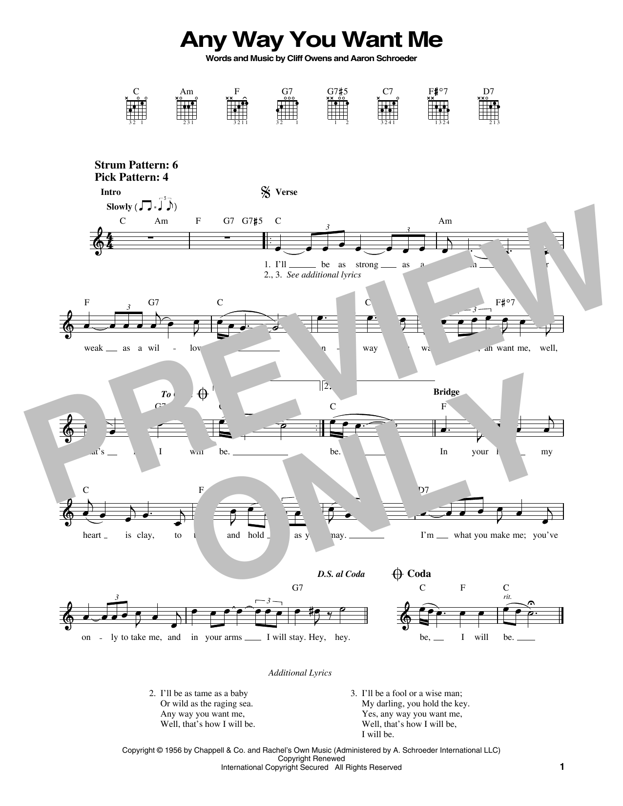 Produktgalerie: Seite 1 von 1 Any Way You Want Me, Elvis Presley, Gitarre