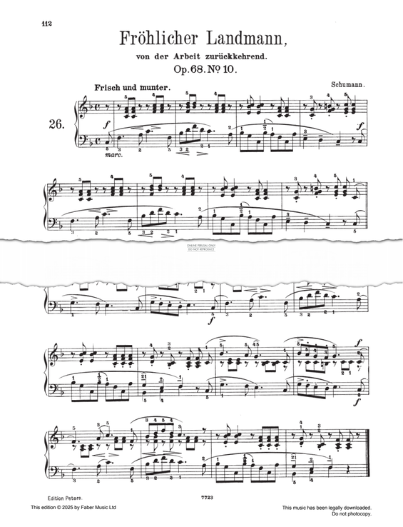 Produktgalerie: Seite 1 von 1 Fröhlichen Landmann, Robert Schumann, Klavier