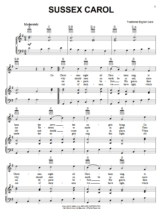 Product gallery: Page 1 of 1 Sussex Carol, Traditional English Carol