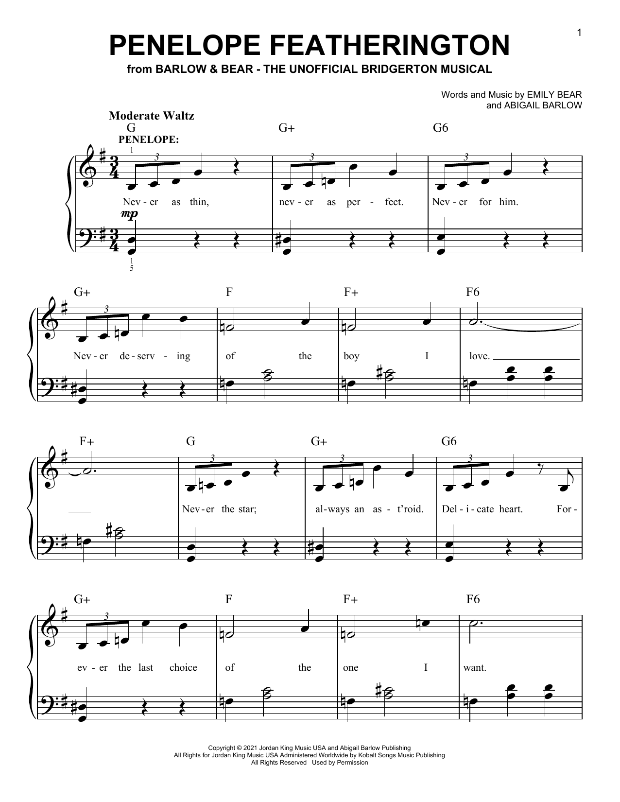 Produktbild zu: Penelope Featherington (from The Unofficial Bridgerton Musical)
