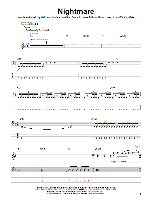 Produktgalerie: Seite 1 von 1 Nightmare, Avenged Sevenfold, E-Bass