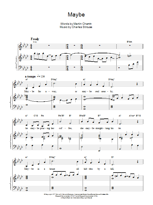 Produktbild zu: Maybe (from Annie) (1982 Original motion picture version)