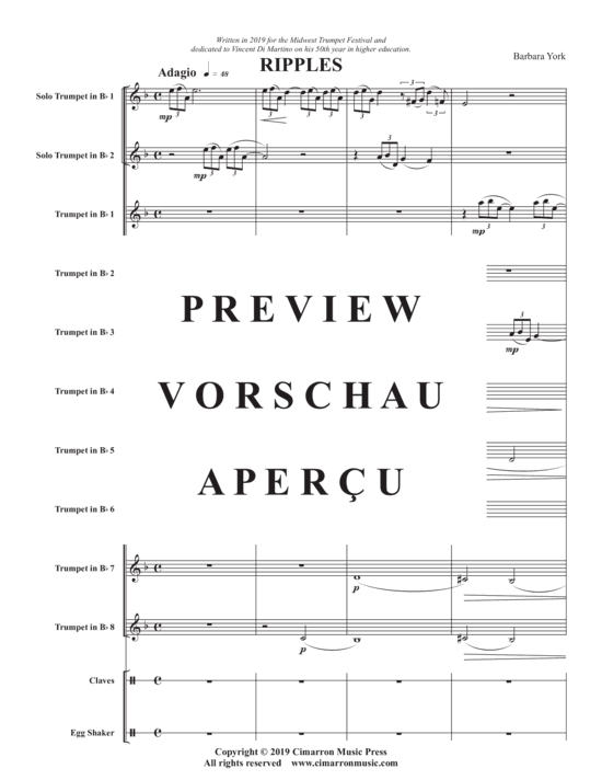 Product gallery: Page 3 of 21 Ripples , , (trumpet ensemble, 8 parts + 2x trumpet in Bb solo)