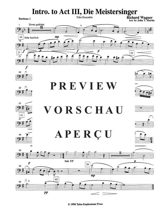 Product gallery: Page 7 of 11 Intro. to Act III, Die Meistersinger , , (Tuba Quintet EETTT)