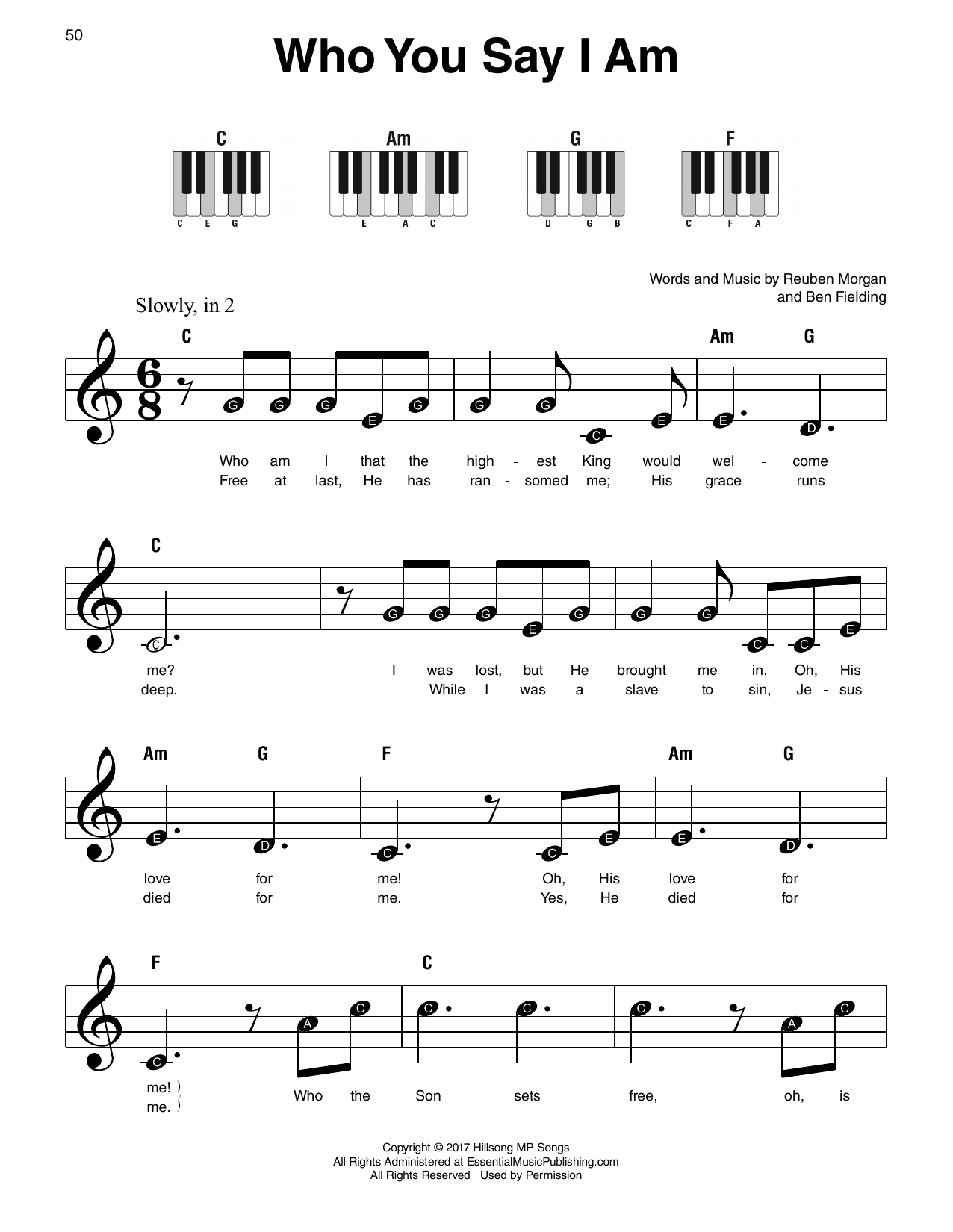 Produktgalerie: Seite 1 von 1 Who You Say I Am, Reuben Morgan, Klavier