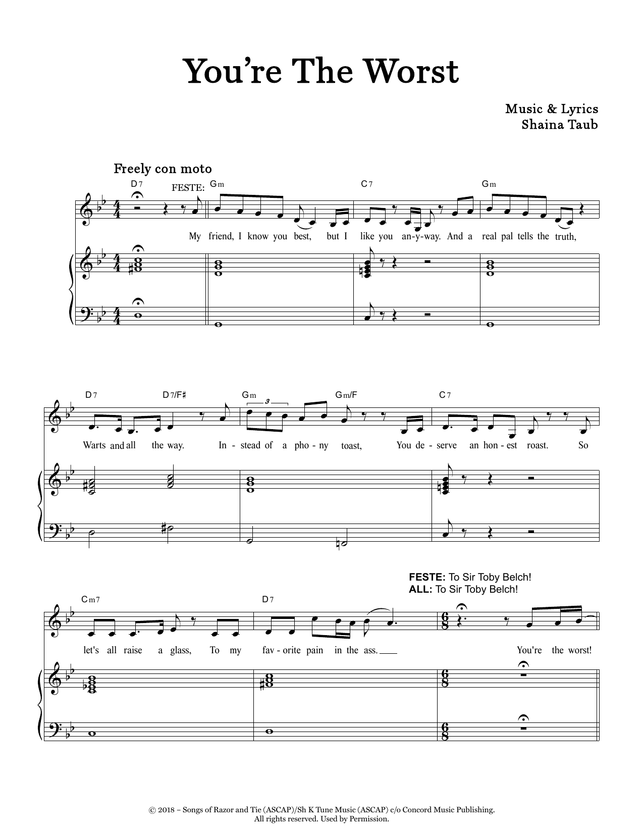 Produktbild zu: You're The Worst (from Twelfth Night)