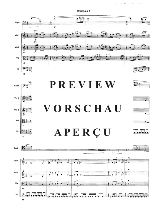Produktgalerie: Seite 6 von 21 Dream , , (Quintett für Euphonium + Streicherquartett)