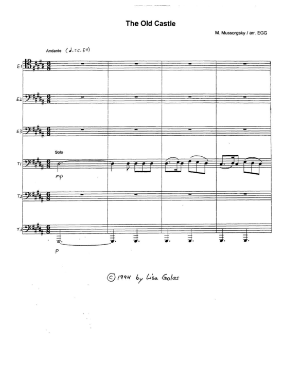 Produktbild zu: The Old Castle Modeste Mussorgsky