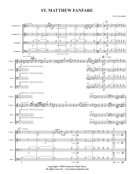 Produktbild zu: St. Matthew Fanfare Lois Alexander