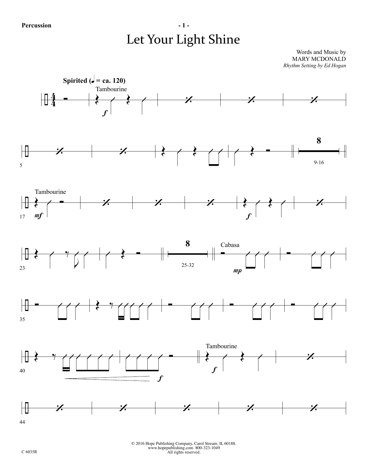 Produktgalerie: Seite 1 von 1 Let Your Light Shine - Percussion, Mary McDonald, Chor