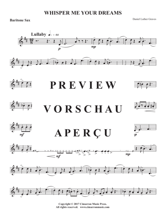 Product gallery: Page 16 of 17 Whisper Me Your Dreams , , (Saxophone Quintet AATTB)