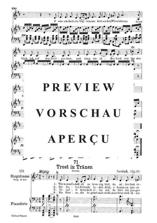 Product gallery: Page 2 of 3 Trost in tränen D.120, , Low Voice and Piano