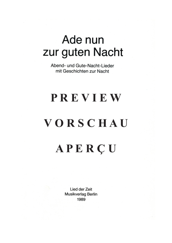 gallery: Ade nun zur guten Nacht , , (Klavier + Gesang)