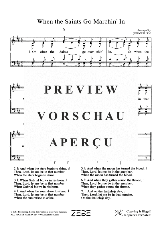 Produktgalerie: Seite 1 von 3 When the Saints Go Marchin´ In, , Gemischter Chor