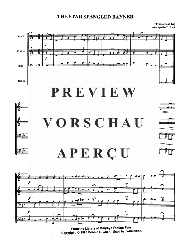 Produktgalerie: Seite 3 von 8 The Star Spangled Banner, , Blechbläser Quartett