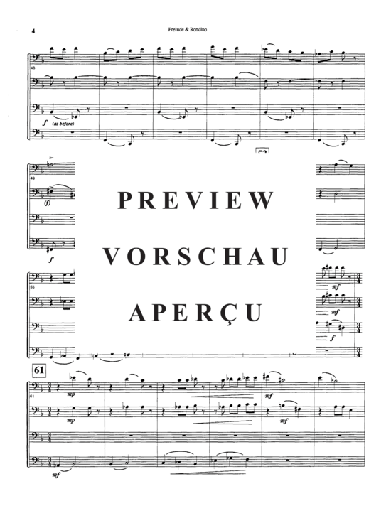 Product gallery: Page 7 of 21 Prelude and Rondino , , (Tuba Quartett EETT)