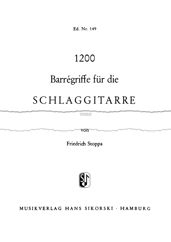 Produktgalerie: Seite 1 von 1 1200 Barre Chords, Friedrich Stoppa, Gitarre