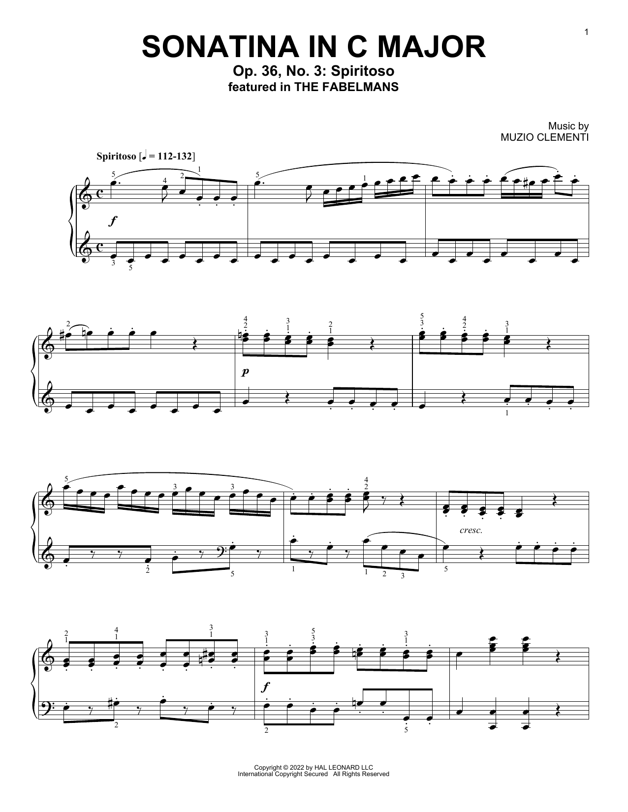 Product picture to: Sonatina In C Major (Op. 36, No. 3: Spiritoso)