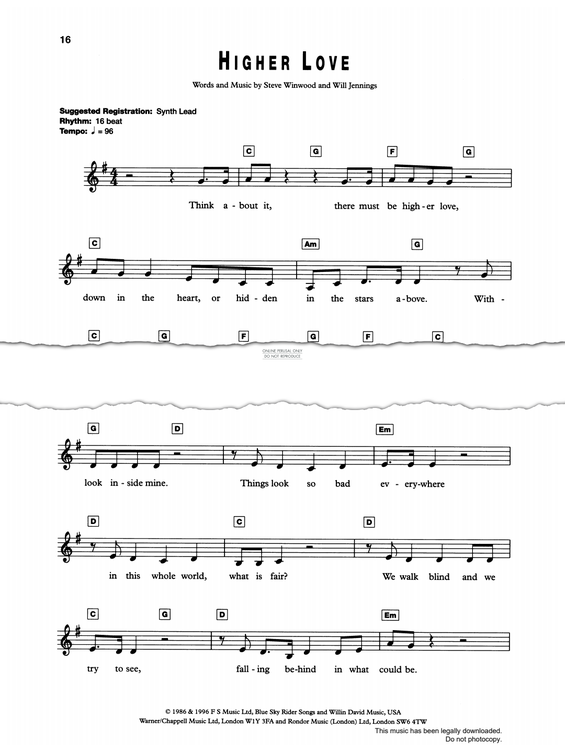 Produktgalerie: Seite 1 von 1 Higher Love, Steve Winwood, Gesang, Keyboard