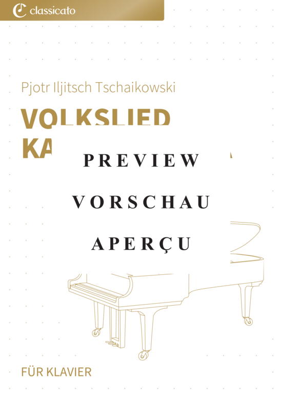 Produktgalerie: Seite 2 von 5 Volkslied Kamarinskaja - Nr. 13 aus Kinderalbum op. 39 , , Klavier Solo