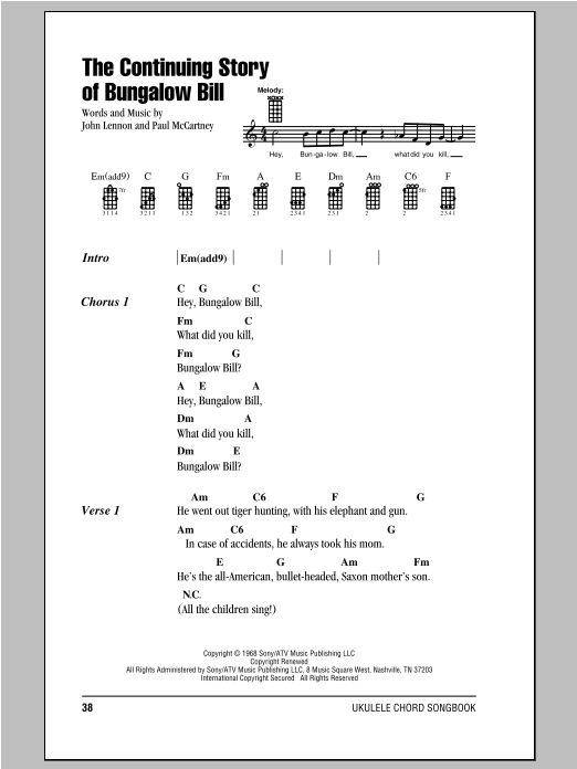 Product gallery: Page 1 of 1 The Continuing Story Of Bungalow Bill, The Beatles