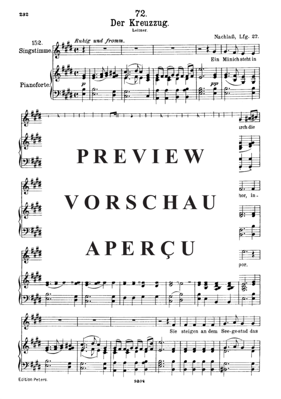 Product gallery: Page 2 of 3 Der Kreuzzug D.932, , High Voice and Piano