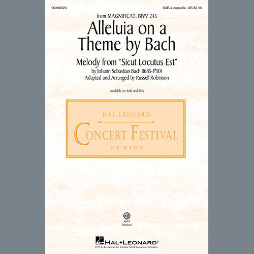 Produktbild zu: Alleluia On A Theme By Bach (from Magnificat, BWV 243) (arr. Russell Robinson)