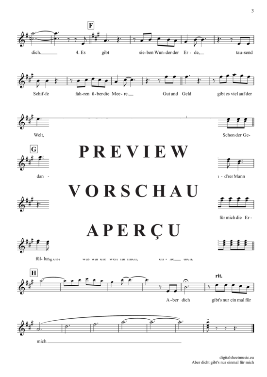 Produktgalerie: Seite 4 von 4 Aber dich gibt´s nur einmal für mich , Rossi, Semino, (Oboe)