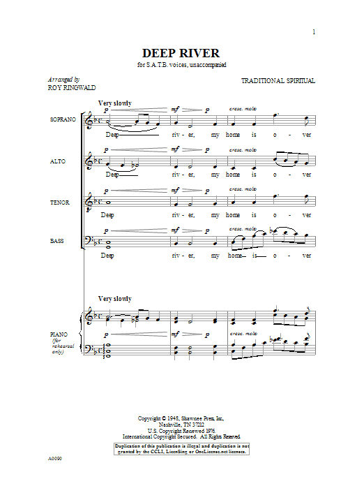 Produktgalerie: Seite 1 von 1 Deep River, Roy Ringwald, Chor