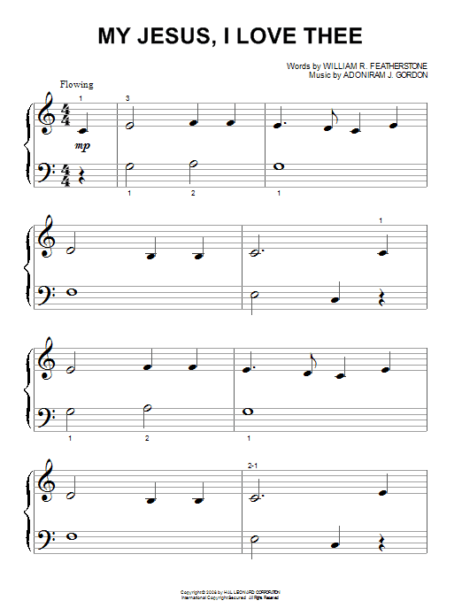 Product gallery: Page 1 of 1 My Jesus, I Love Thee, William R. Featherstone
