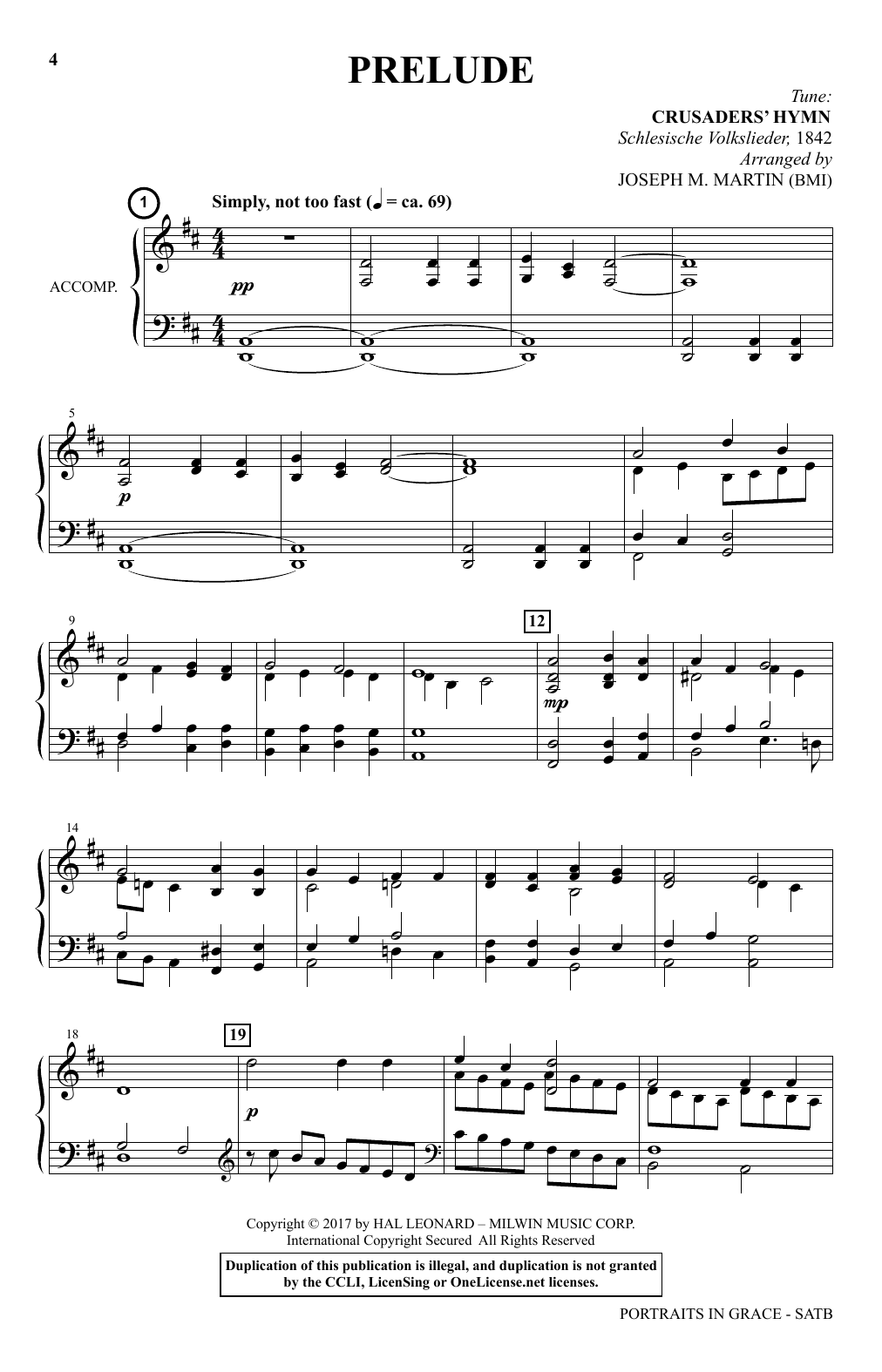 Produktbild zu: Portraits In Grace: A Cantata for Holy Week