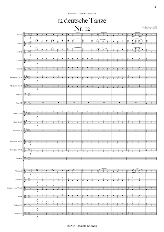 Produktgalerie: Seite 1 von 11 Deutscher Tanz Nr. 12, , Jugendkammerorchester