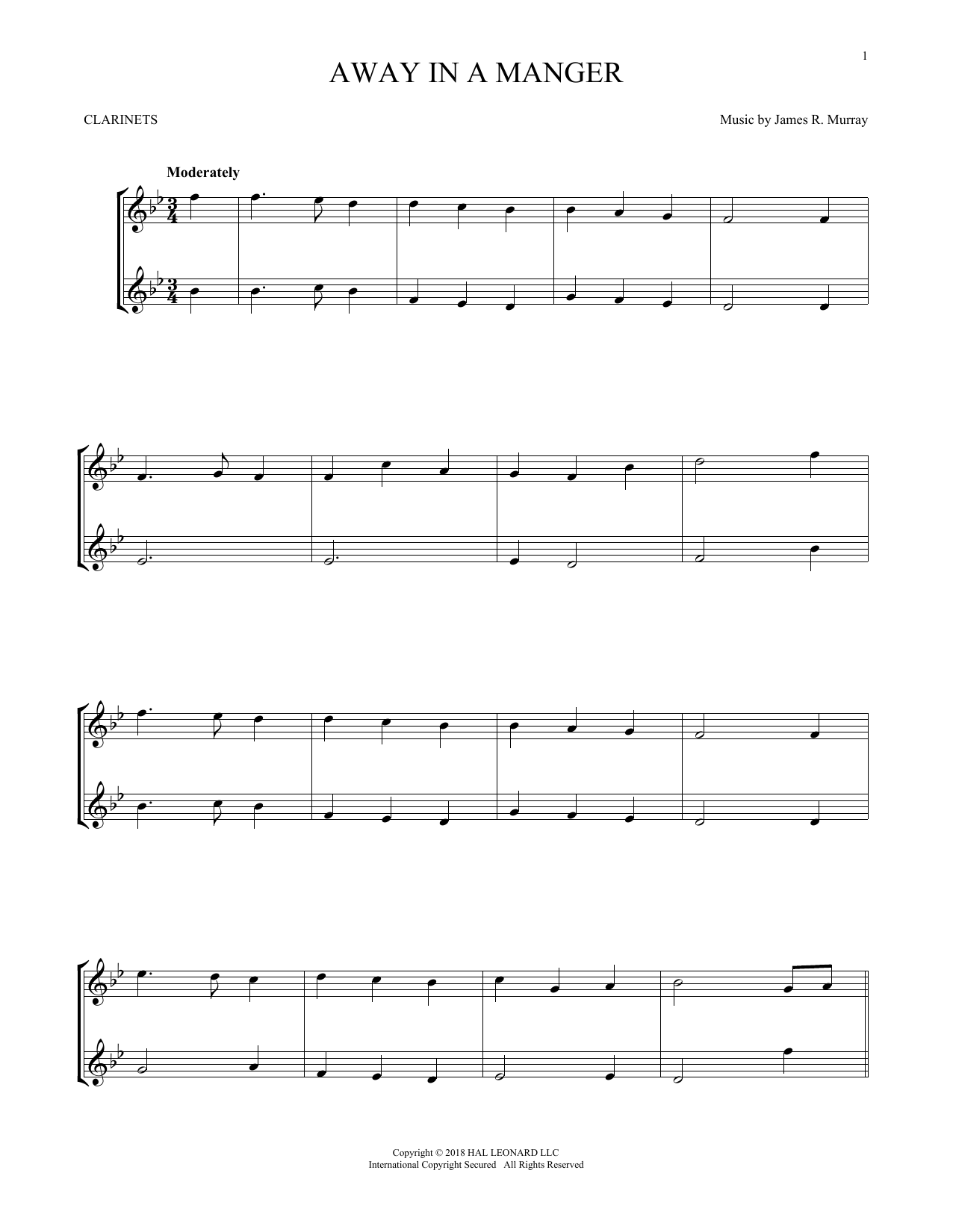Product gallery: Page 1 of 1 Away In A Manger, James R. Murray