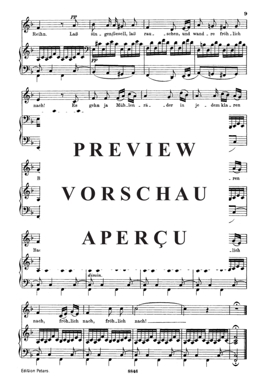 gallery: Wohin D.795-2 (Die Schöne Müllerin) , ,  (Gesang mittel + Klavier)