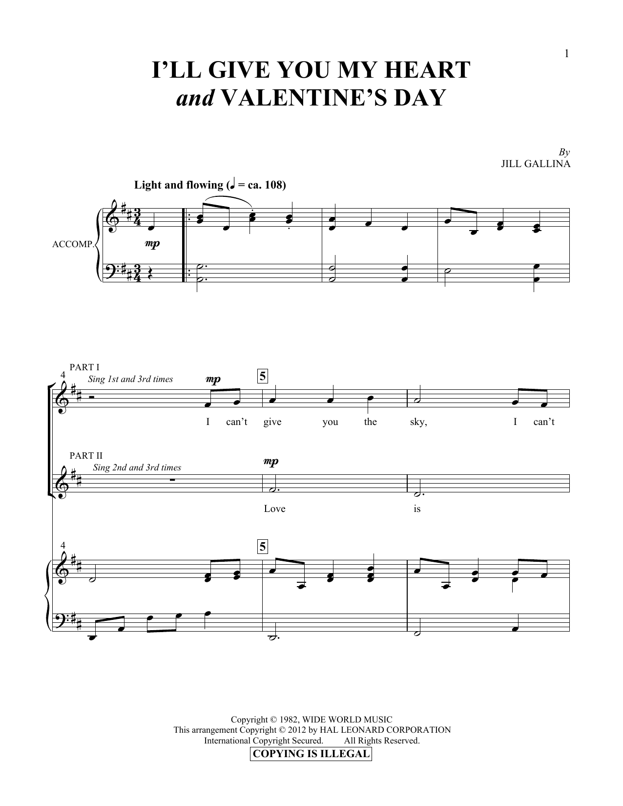 Product gallery: Page 1 of 1 I'll Give You My Heart & Valentine's Day, Jill Gallina