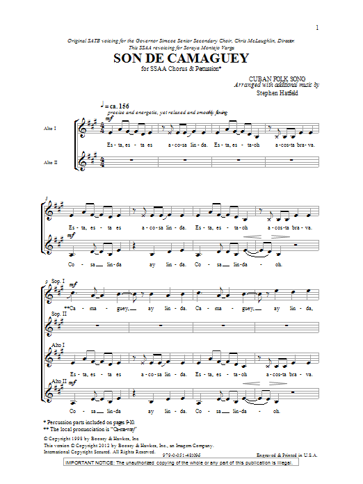 Produktgalerie: Seite 1 von 1 Son De Camaguey, Stephen Hatfield, Chor