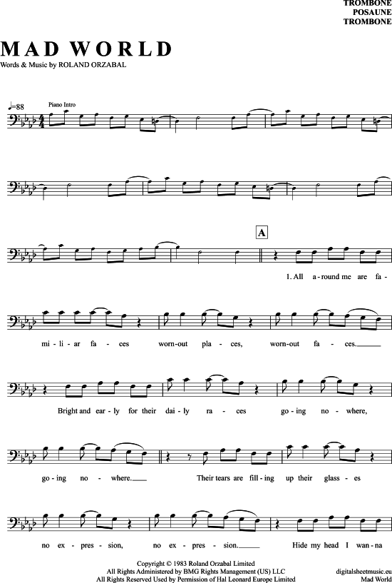 Product picture to: Mad World Michael Andrews/Gary Jules