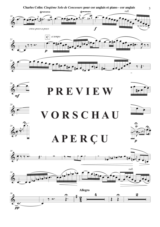 Produktgalerie: Seite 19 von 21 Solo de Concours no. 5, Opus 45 , , (Englischhorn + Klavier)