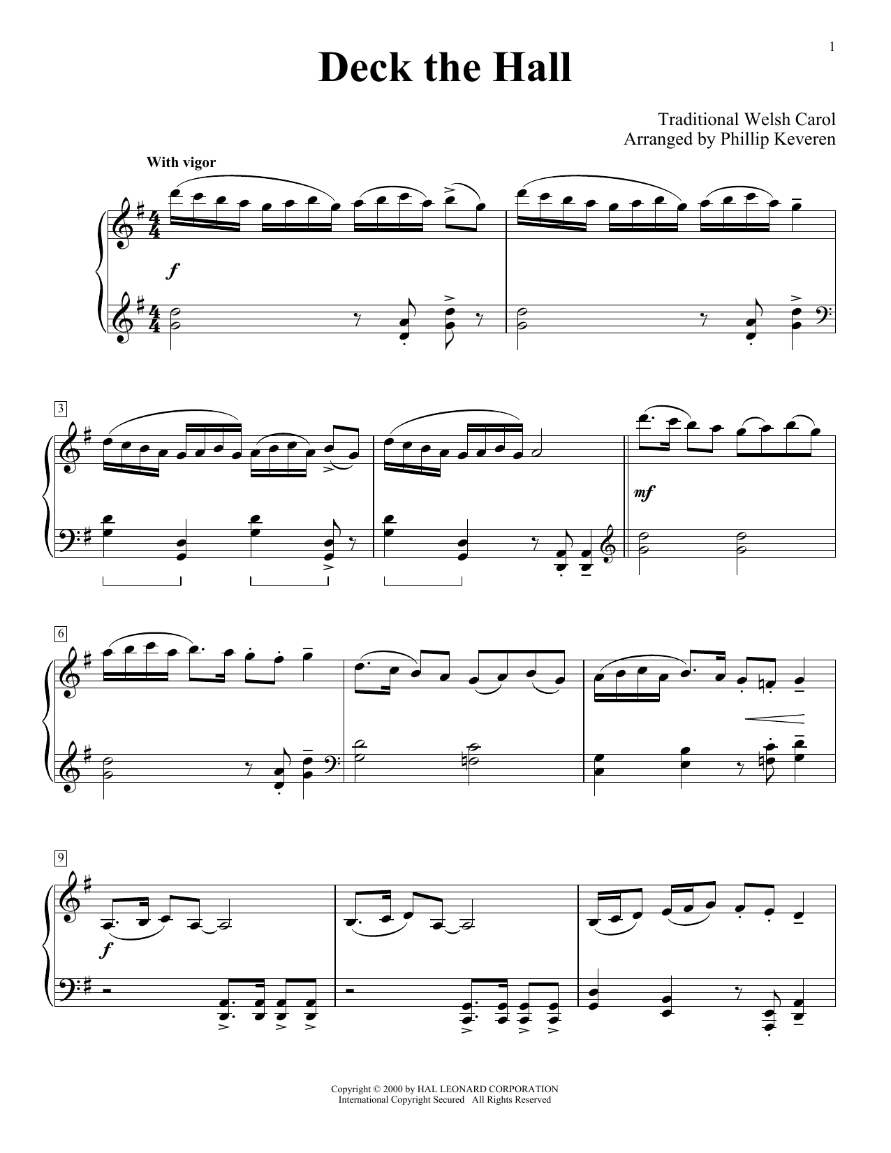 Produktbild zu: Deck The Hall (arr. Phillip Keveren)